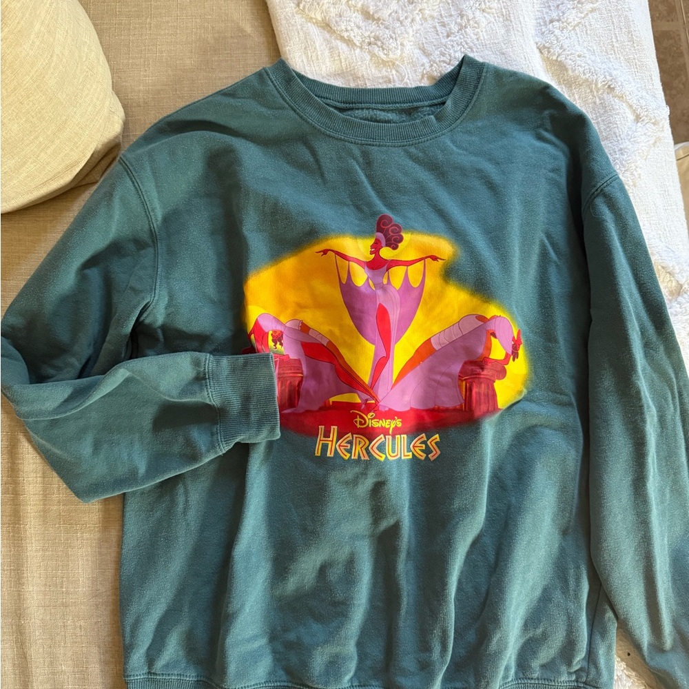 Disney Hercules Teal Sweatshirt with Vibrant Graphic